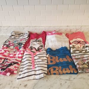 Lot of 8 Girl Shirt's Sz 10/12